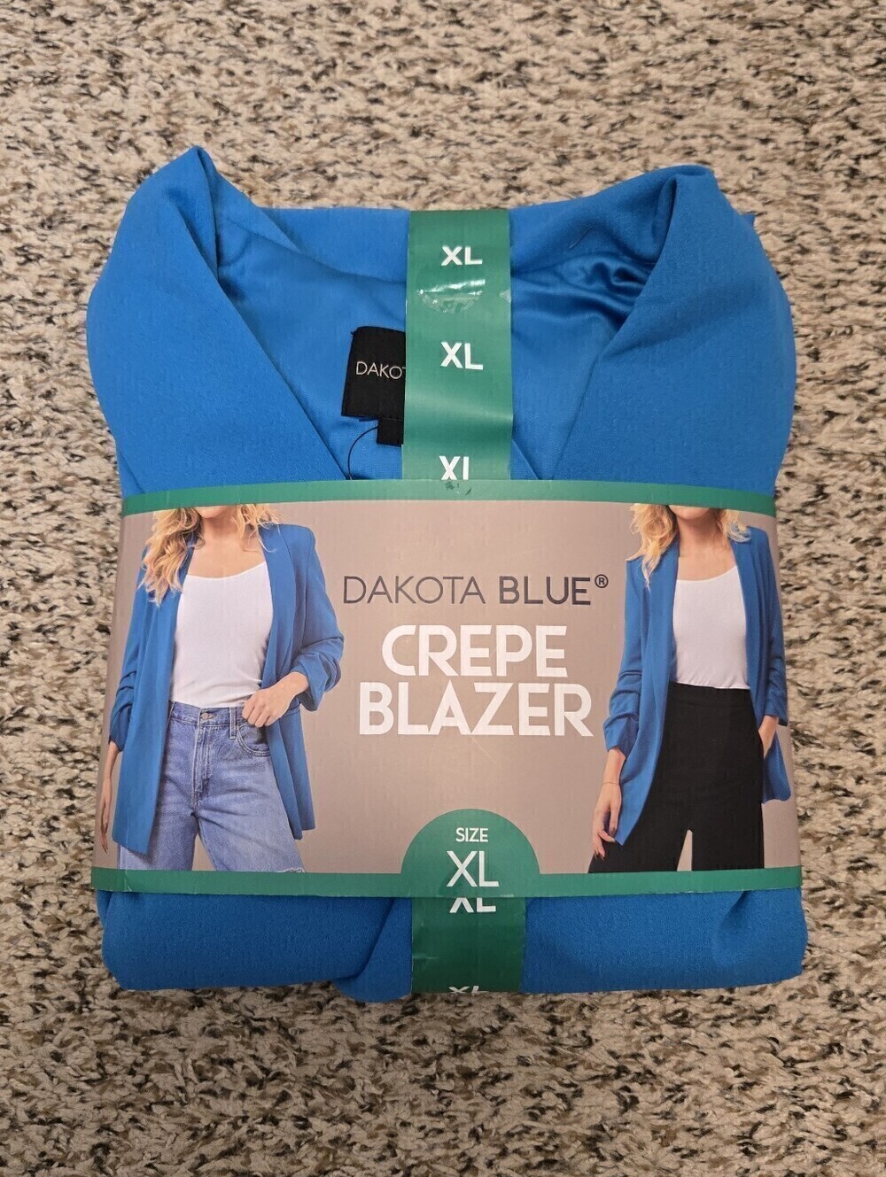 Dakota Blue Crepe Blazer Size XL